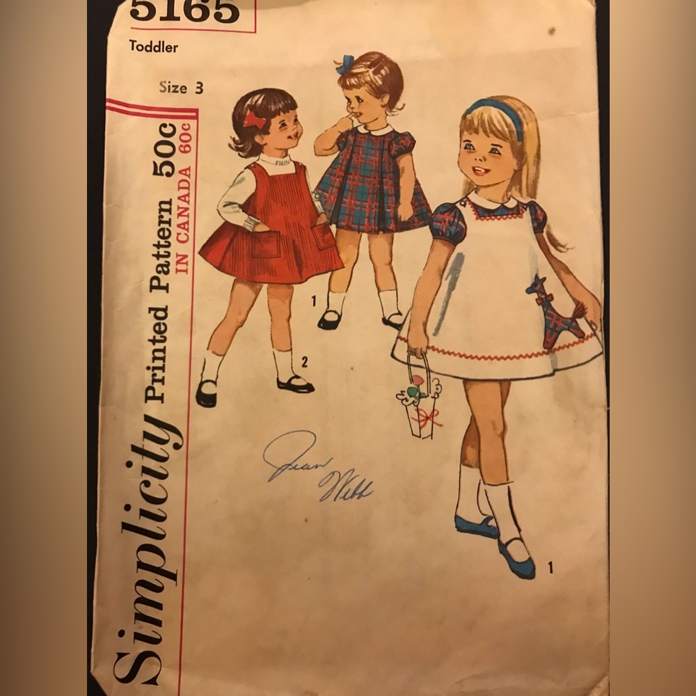 Girl 3T Simplicity Vintage (used) Pattern 5165